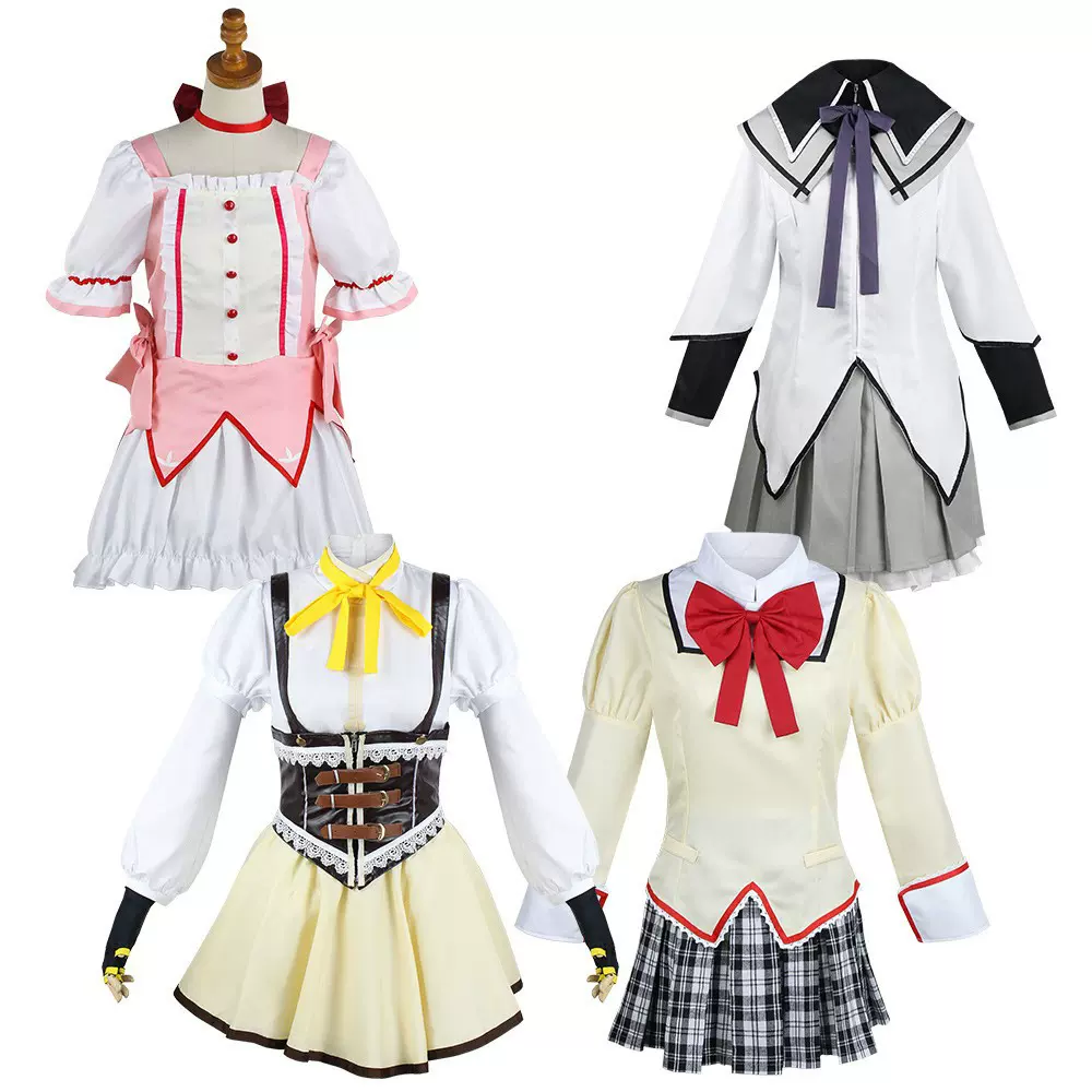 魔法少女鹿目圆香cos服晓美焰cosplay动漫服装黑长直战斗服表演服