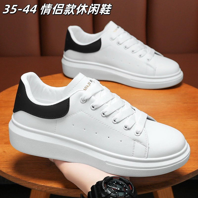 Парная повседневная обувь 2025 обувь мужская летняя мужская обувь мода дикая толстая подошва маленькая белая обувь трансграничная