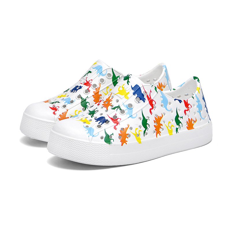 Agujero zapatos de verano niños niñas zapatos de playa lindo de dibujos animados Botas de lluvia padre-hijo antideslizante sandalias impermeables