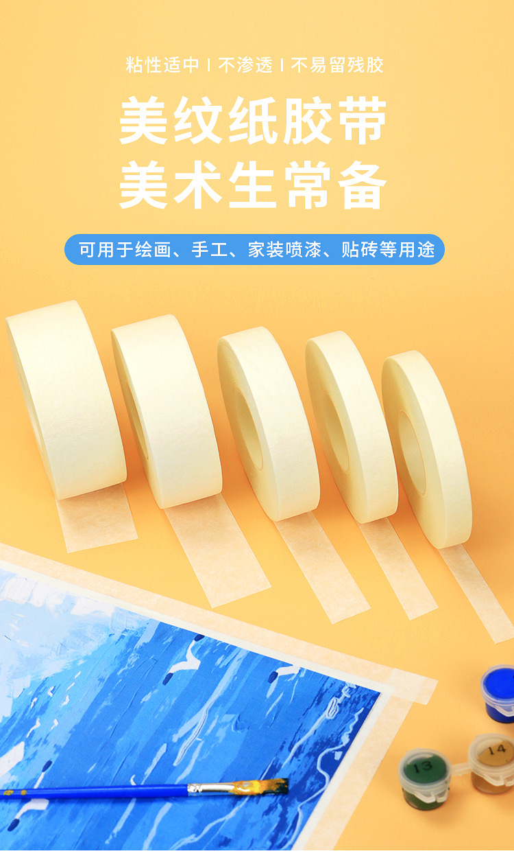 Малярная лента Yijiao белая 5мм x 20м