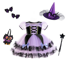 女童库洛米紫色洛丽塔公主裙halloween万圣节cos表演服儿童连衣裙