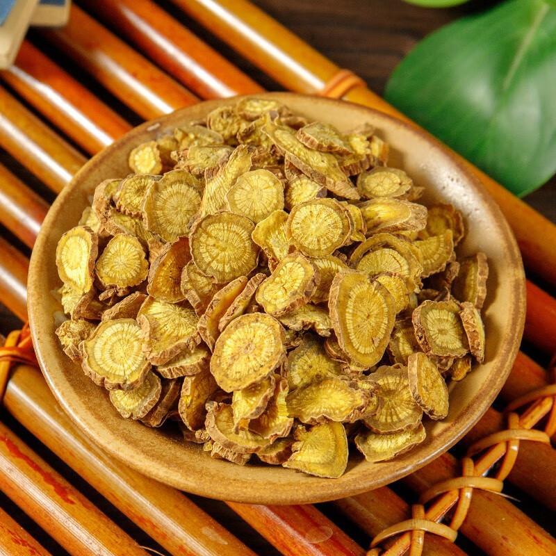 Scutellaria Root Slices Huang Qin 500g Dried Chinese Skullcap Herb for Decoction and Tea quality and texture