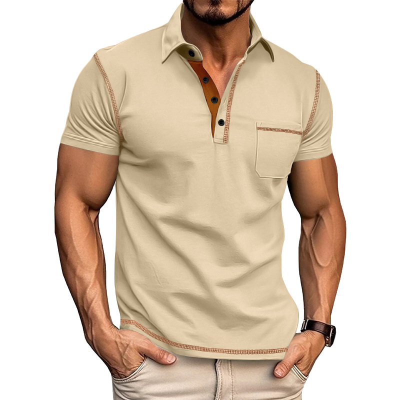 Nuevo transfronterizo Europa y América Amazon TK verano nuevo hombre camiseta de manga corta comercio exterior camiseta de polo