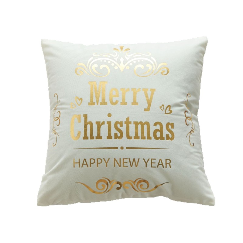 2025 新製品クロスボーダーサプライクリスマスホットスタンピングシンプルな枕カバークリスマスパターンファッションリビングルームベッドルーム枕|undefined