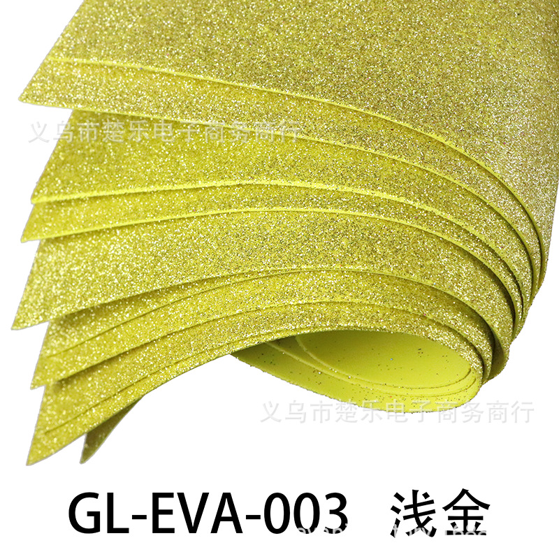 A4/A3/50x70 fábrica al por mayor Eva oro polvo esponja papel 2mm kindergarten DIY papel hecho a mano sin pegamento