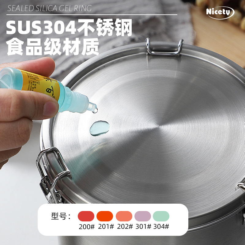 Tarro de almacenamiento de acero inoxidable té sellado jarra de almacenamiento de cocina caja de almacenamiento de granos jarra de grado alimenticio