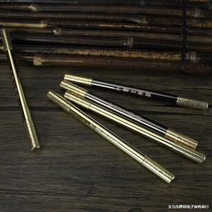 Brass Ruyi Gold Hoop Neutral Ballpoint Pen High-End Creative Office Pure Copper Signature Pen Student Business Pen Holder