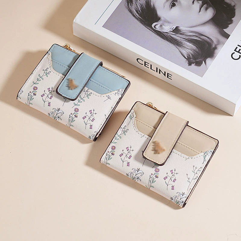 Genuine design short wallet, card holder, fresh small bag, shoulder bag, high-end