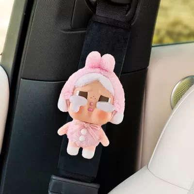 Seat belt shoulder pad – Car Seatbelt Shoulder Pad Cute - crying-rabbit-black-plush-shoulder-pads1-no-specifications