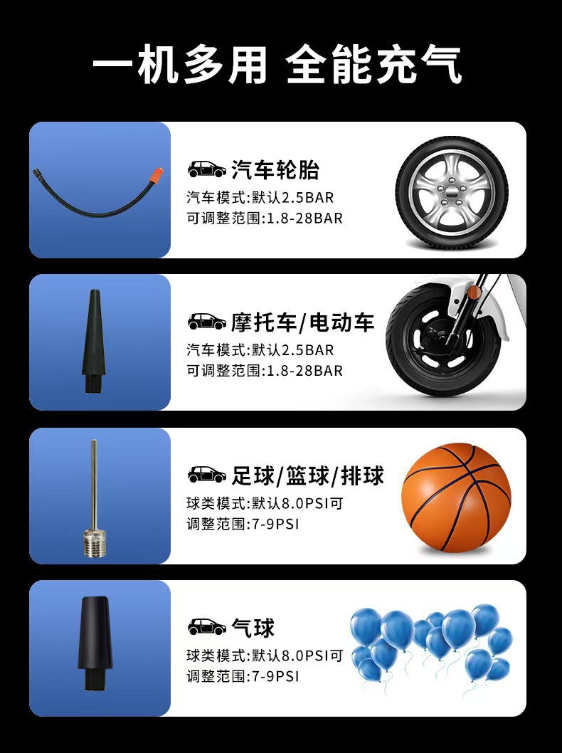 Car Emergency Starting Power Supply, Car Air Pump, Starting and Ignition, Two-In-One Large Capacity Power Supply