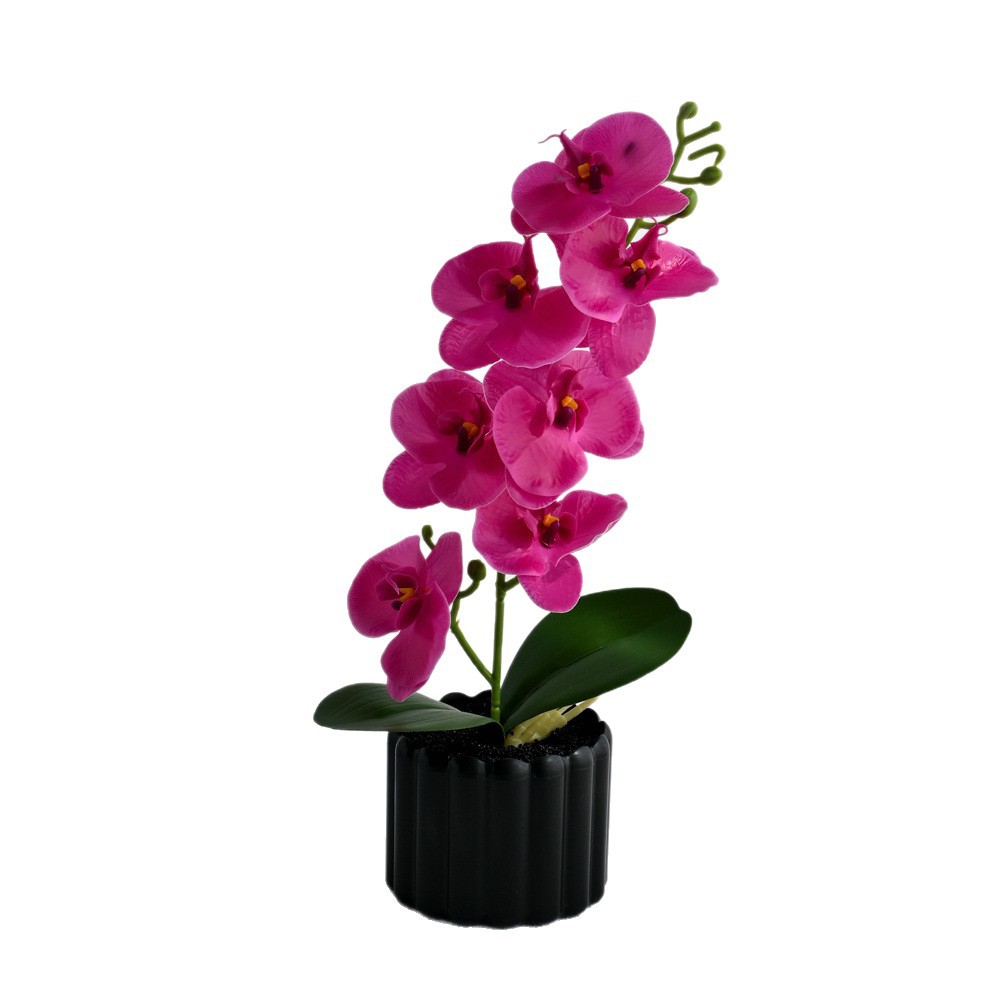 7 flores mariposa orquídea bonsai simulación creativa flor falsa decoración del hogar fotografía de bodas flores artificiales adornos