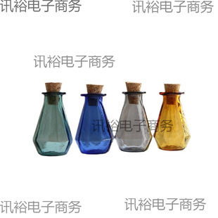 Polyhedral miniature doll house diy fleshy vase accessories flower ornaments glass bottle crafts drifting wishing bottle