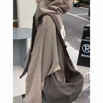 Retro demi-season shoulder bag