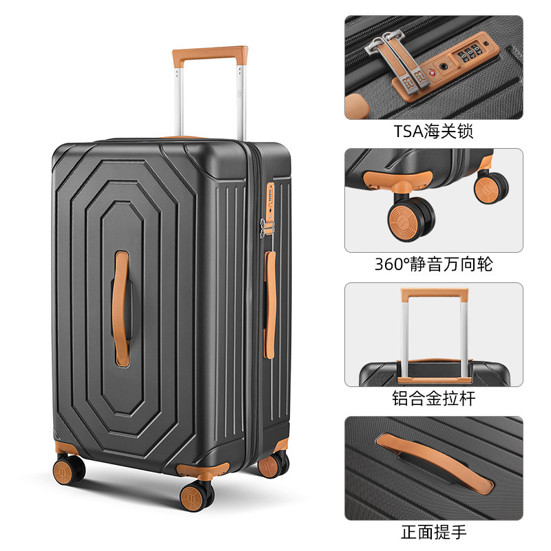 1T品牌跨境行李箱20寸静音女pc拉杆箱大容量男旅行箱轻便胖胖箱包|undefined