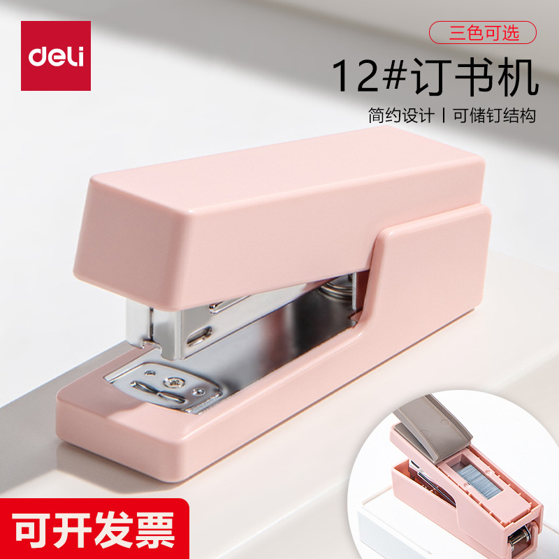Deli neusai NS084 grapadora macaron color Oficina Hogar grapadora ahorro de mano de obra