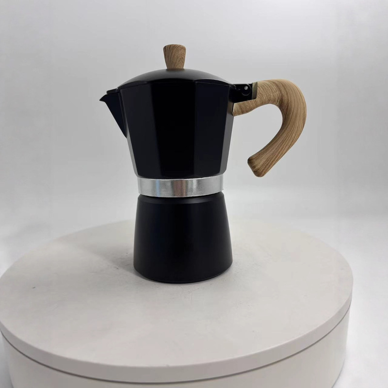 Explosive European style wood grain handle coffee pot Turkish coffee appliance outdoor portable coffee brewing tool Explosive European style wood grain handle coffee pot Turkish coffee appliance outdoor portable coffee brewing tool
