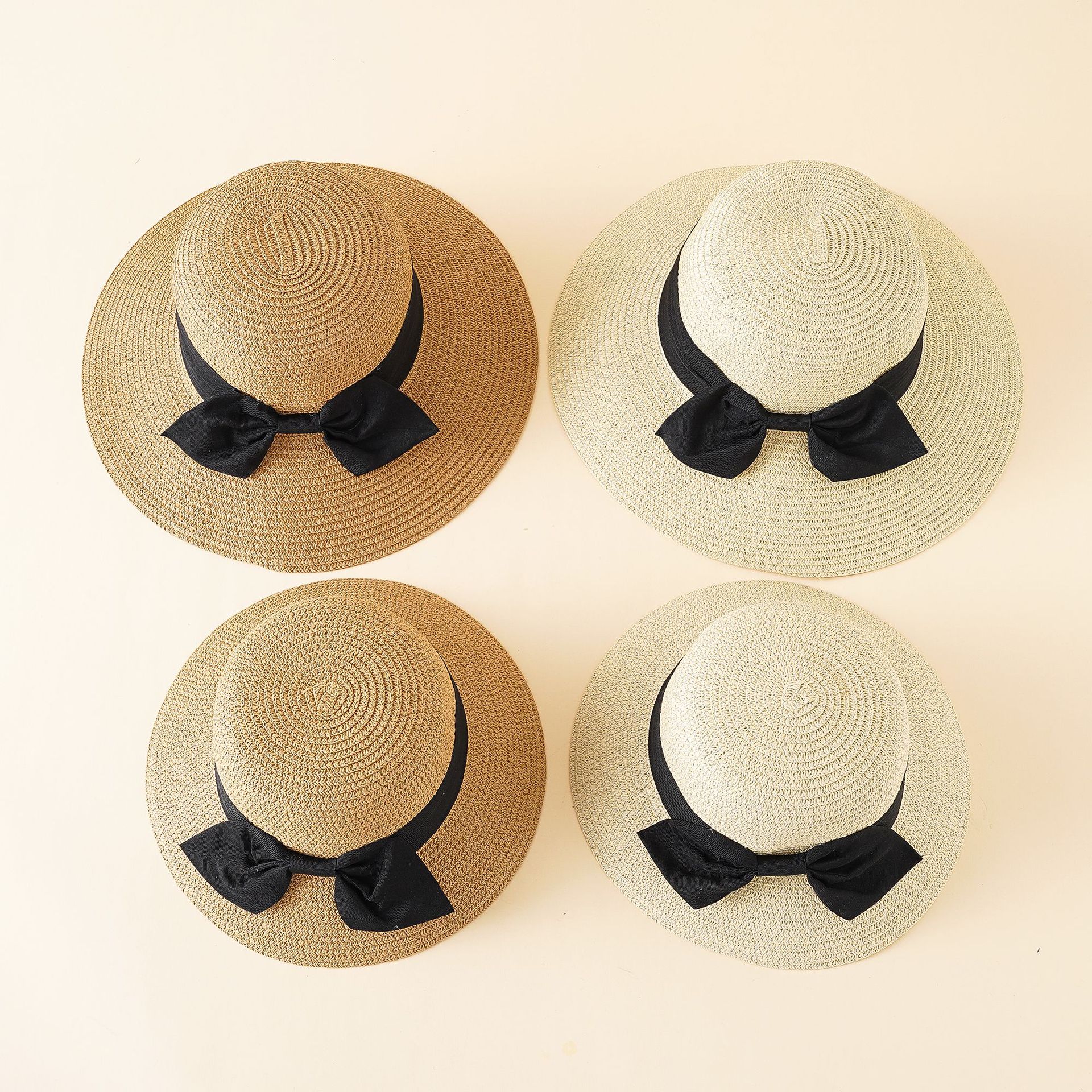 Sombrero de paja para niños verano padre-hijo sombrero para el sol sombrero de pescador madre e hija junto al mar playa sombrero bebé niña ala grande sombrero para el sol