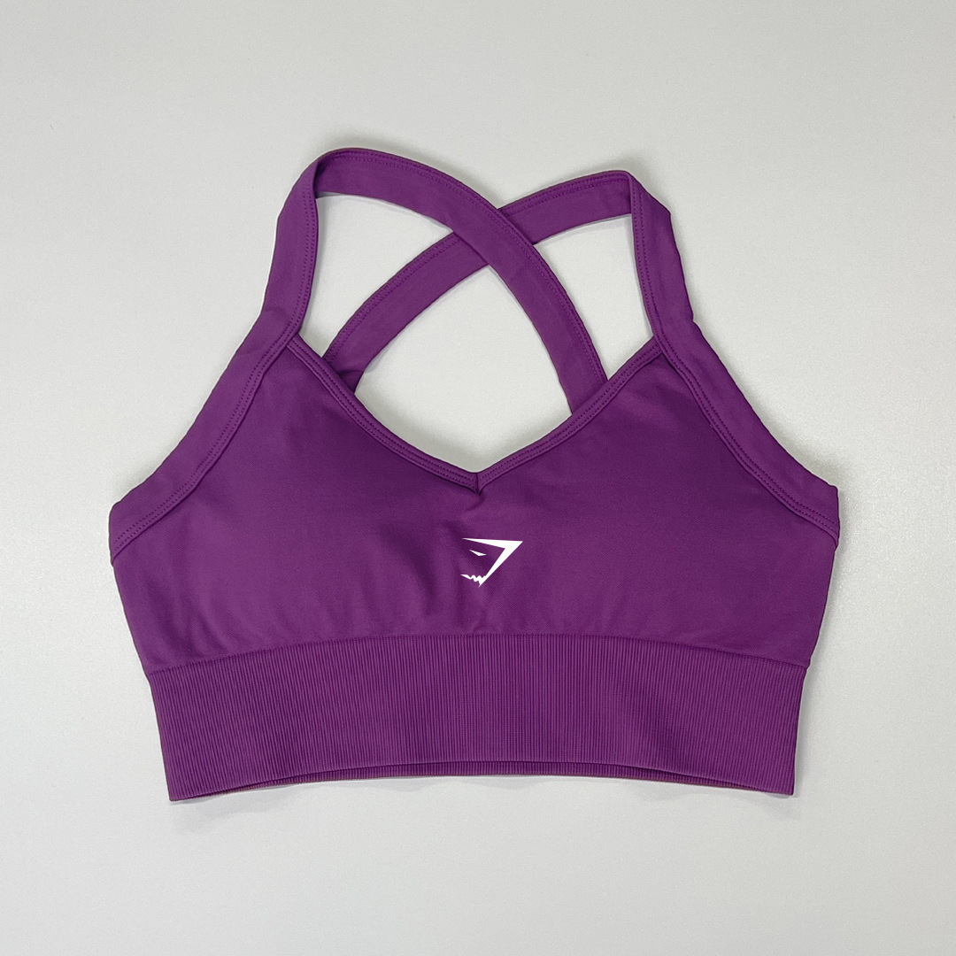 Spot Gymshark Classic Beauty Back Anti-vibración Fitness Cross Sujetador para mujer Ropa interior de secado rápido Ropa de yoga de marca de moda