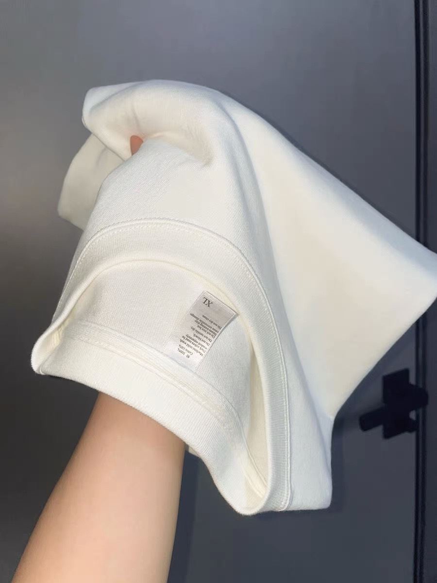 Men's summer cotton white base body-friendly T-shirt