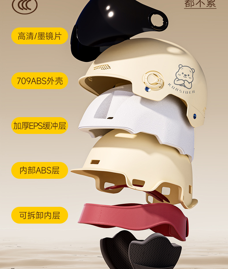 New National Standard 3C Certified Electric Motorcycle Helmet Men Women