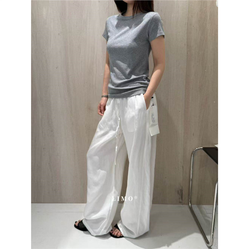 High-Quality Fashion T-Shirt with Cut Tags, Model 6058, Made from 47% Lenzing Tencel, 47% Fine Cotton, and 6% Spandex, Offering a Premium Feel