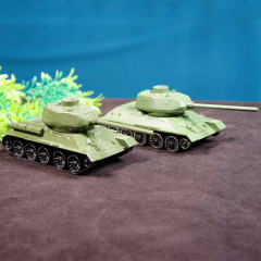 紙皮合金仿真DIY越野坦克模型擺件出口國外禮品合金坦克輪子T34