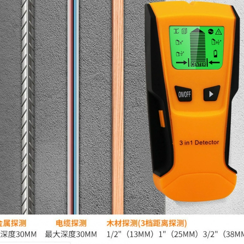 Настенный детектор «три в одном» TH210, настенный металлоискатель, кабель тока и другие функции обнаружения металла