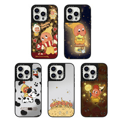 CASEキュート癒し系光る星人iPhone16ProMax Apple15スマホケース14ミラー17漫画風