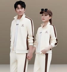 Lounge Sports Set for Men Spring 2024 New Long Sleeve Sweatshirt Couple Sports Wear Korean Style Open Top Running Clothes