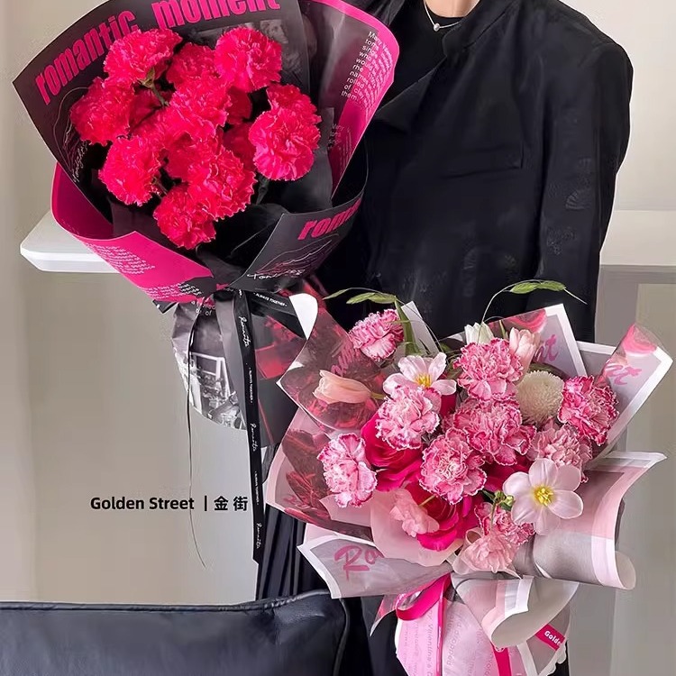 于迩花艺风格画报纸包花纸花艺花店礼物礼品包装材料用品鲜花包装