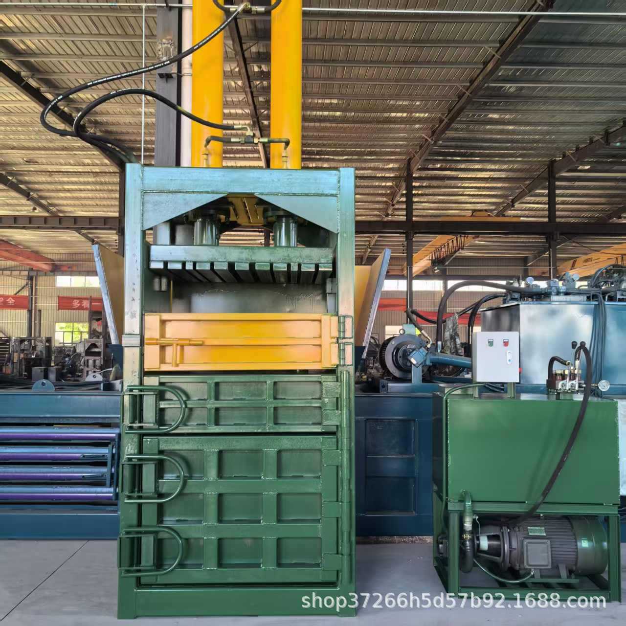 半自动立式液压打包机 纸箱薄膜海绵服装金属废品压缩打包机