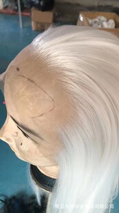 Ancient costume men's wig set big hand hook beauty pointed antique Chinese clothing cos performance photo whole hair set long hair