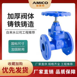 埃美柯9173软密封闸阀暗杆Z45X-16Q球铁法兰水开关自来水消防管道