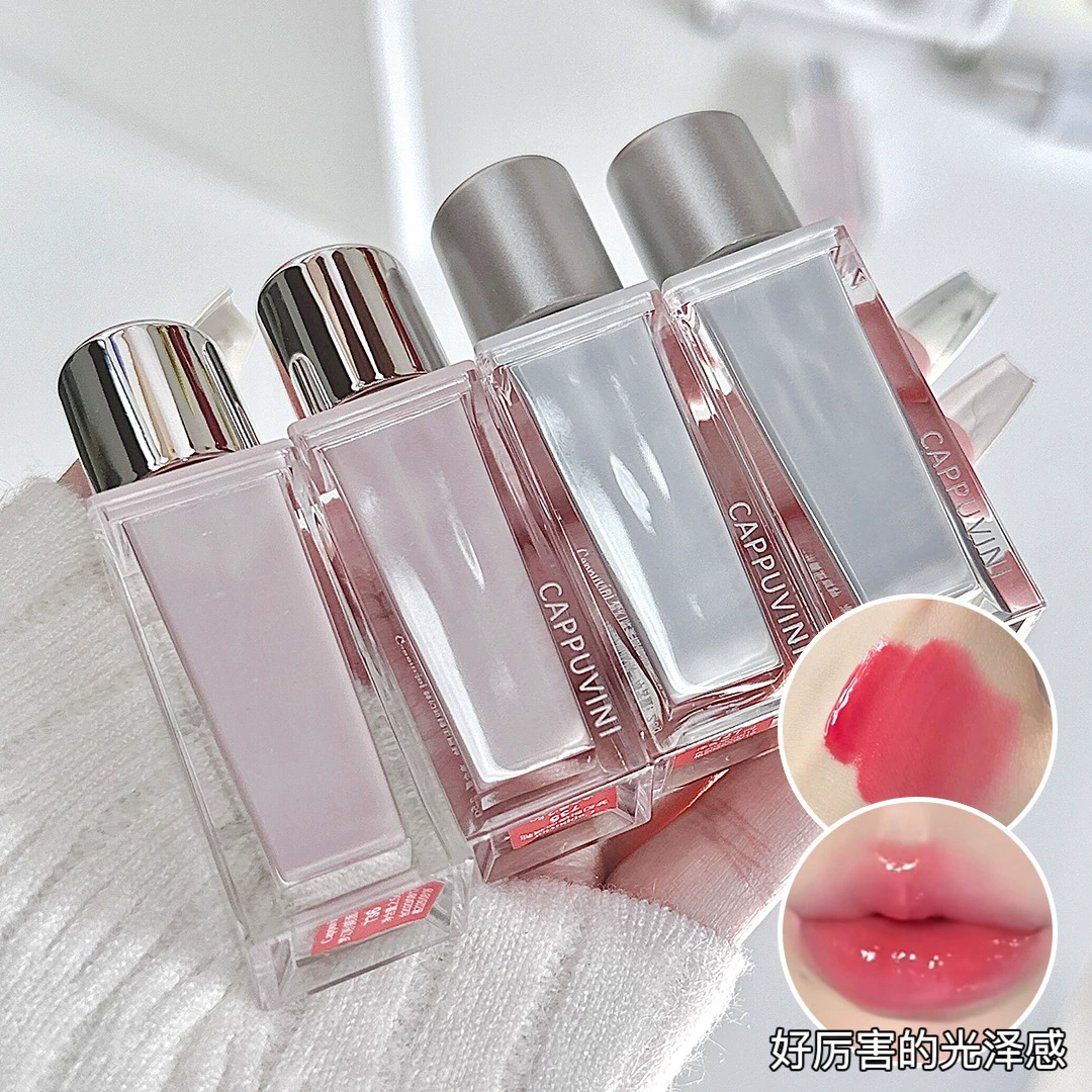 CAPPUVINI Fantasy Blue Powder Lip Glaze Pseudo-Metropolis Family White Mirror Mirror Dudu Lip Red Student