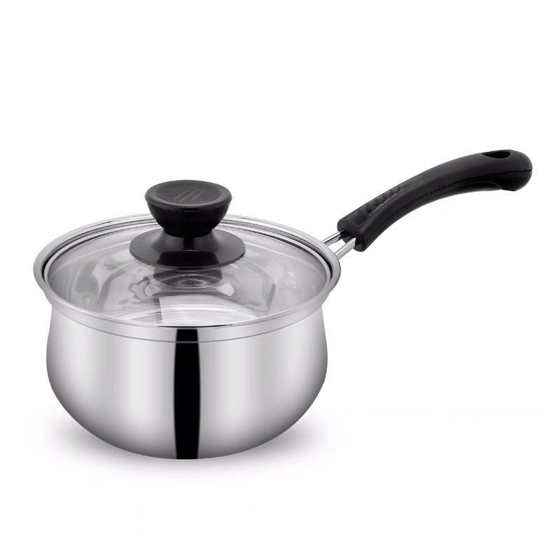 304 olla de leche pequeña de acero inoxidable para bebés, fideos para cocinar, fideos instantáneos, leche caliente, olla de sopa de leche casera Tang Xiang