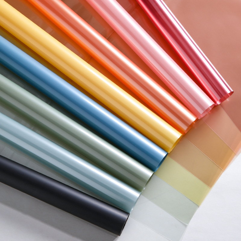 Fábrica de fiestas de flores nuevos productos de oro fantasía flor florista paquete de flores de papel de embalaje de regalo de color sólido