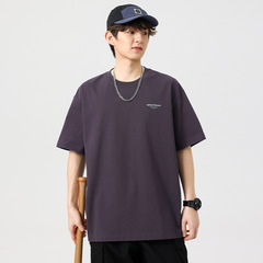 氷感科学技術綿半袖tシャツ男性夏2025新型潮牌大サイズ高級服重ポンド男性tシャツ