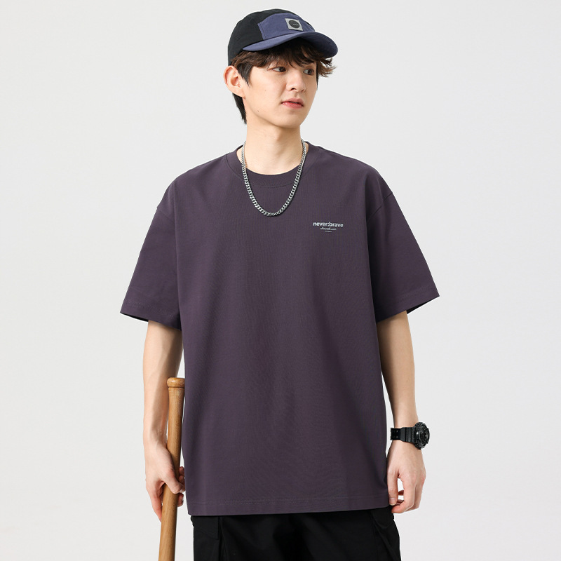 Ice Technology Cotton Short-sleeved T-shirt Men's Summer 2025 New Fashion Brand plus size High-end Clothes Heavy Men's T-shirt Ice Technology Cotton Short-sleeved T-shirt Men's Summer 2025 New Fashion Brand plus size High-end Clothes Heavy Men's T-shirt