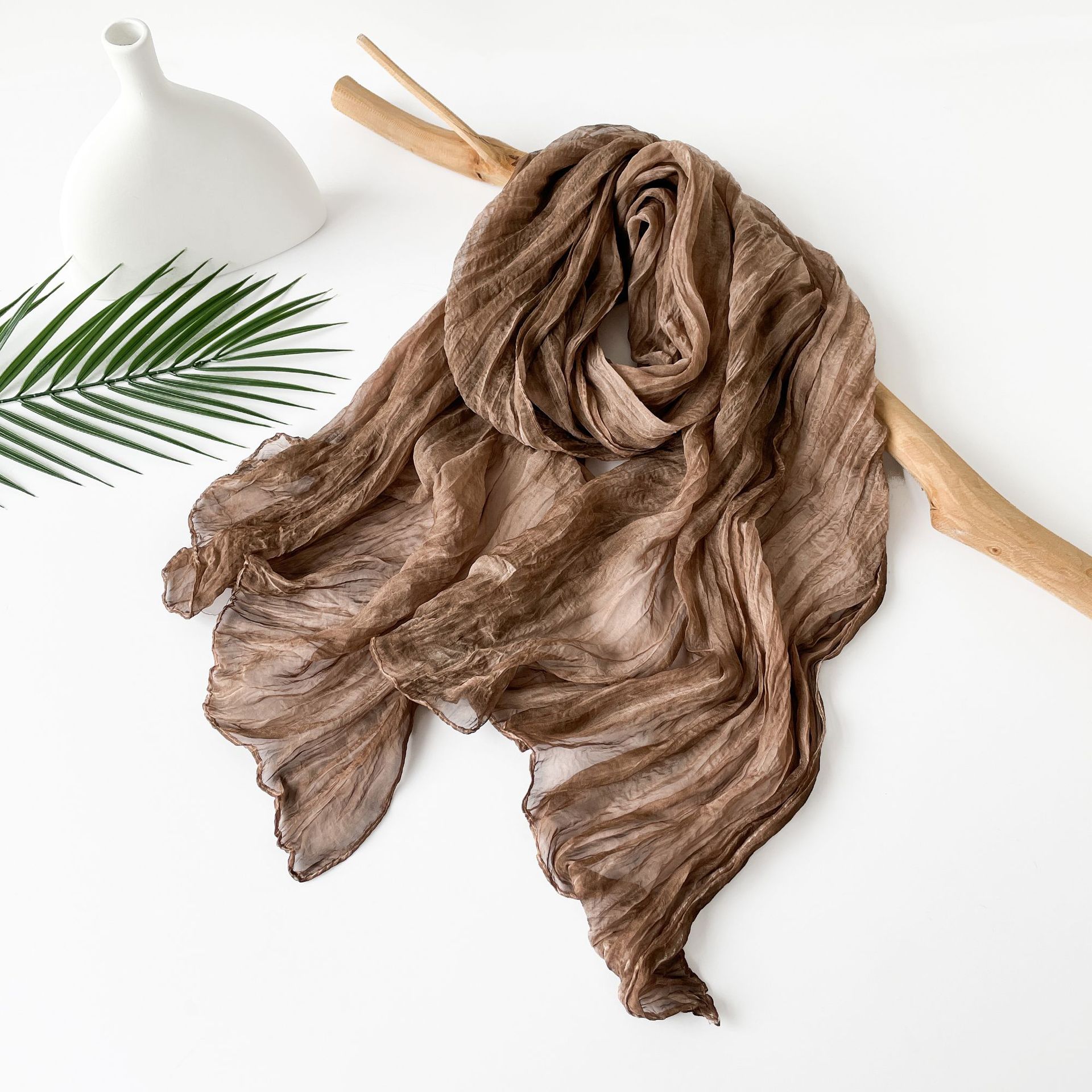 Women's Silk Scarf Lightweight Sunscreen Headscarf For Women_voghion.com