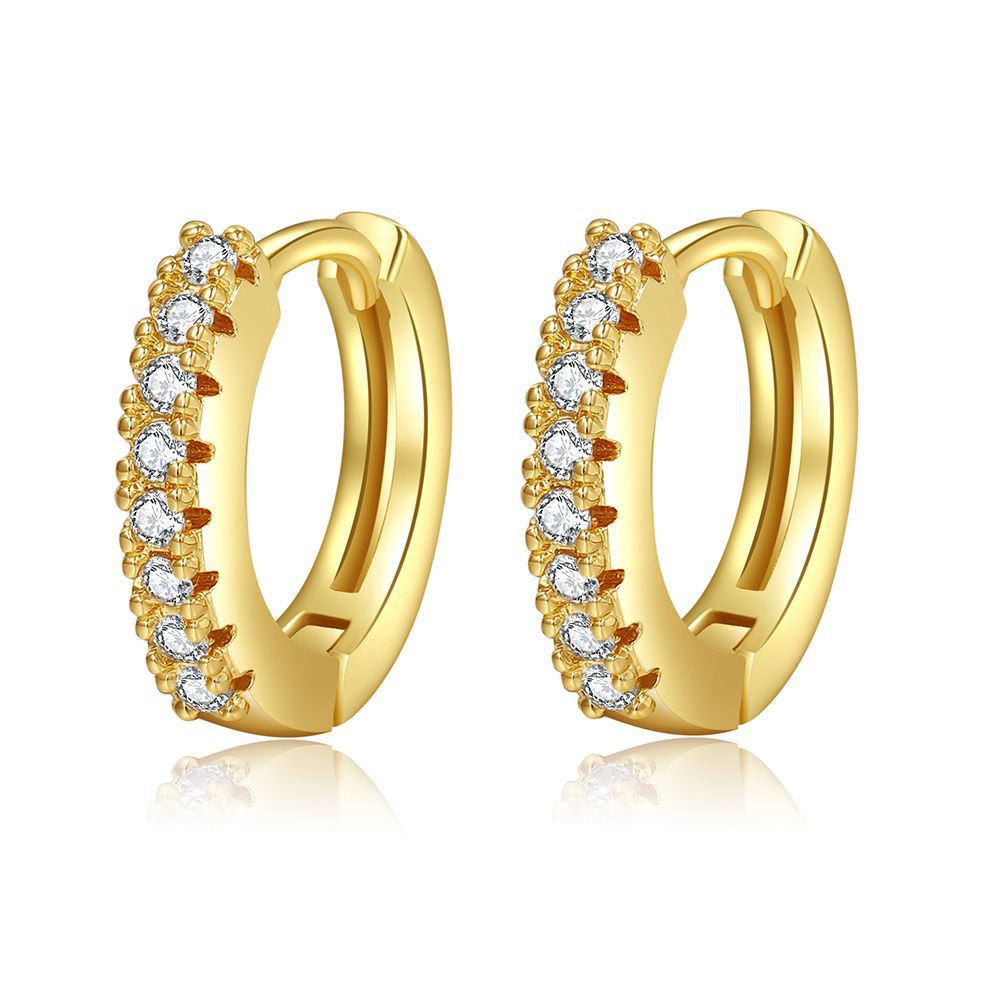 Fashion Geometric Copper Plating Zircon Earrings 1 Pair