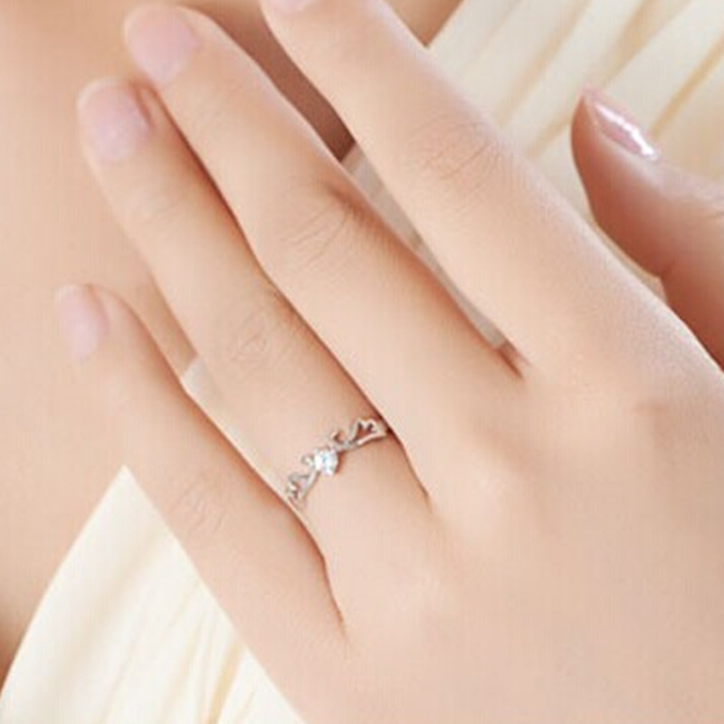 Classic Diamond Encrusted Four Prong Engagement Couple Ring Set_voghion.com