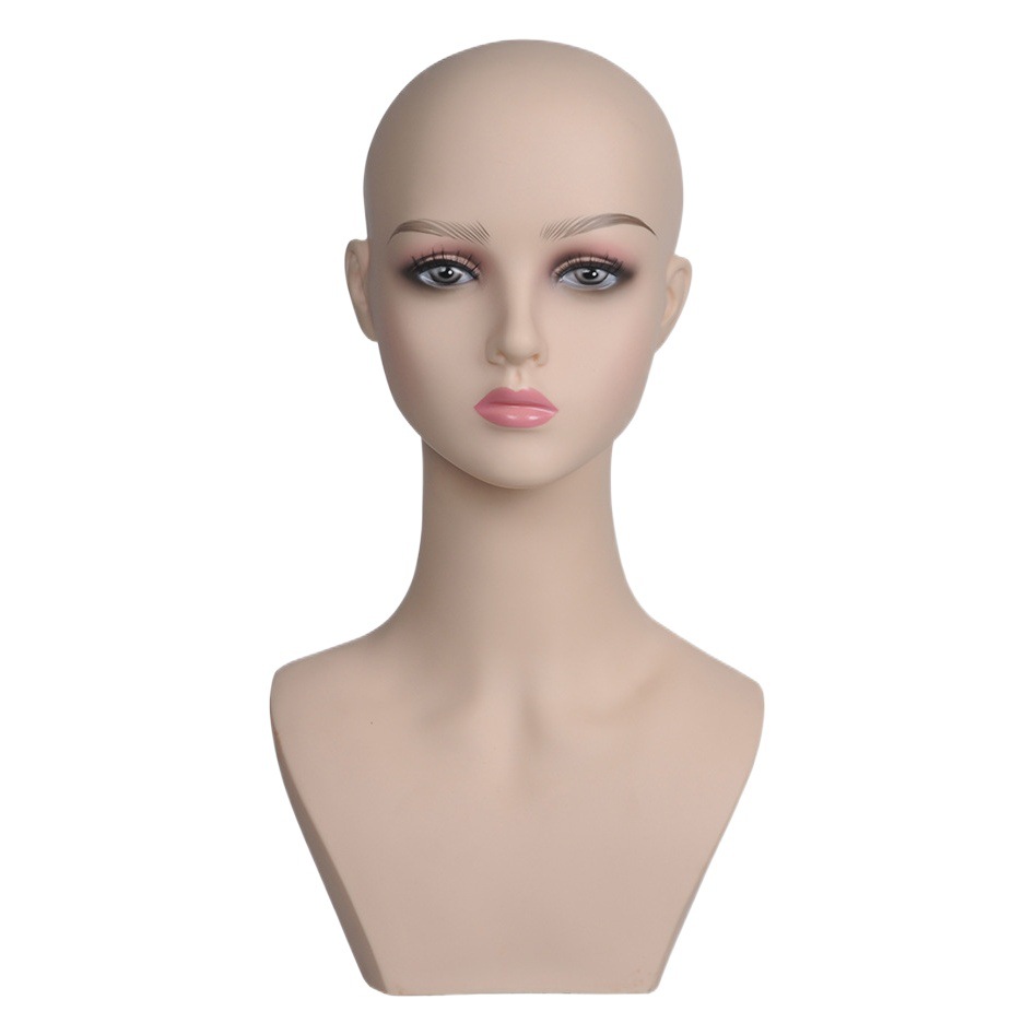 Source Factory 2025 Autumn New Pvc Wig Display Mannequin Head Window Display Anime Cos Head Model Female Model High-Quality Product
