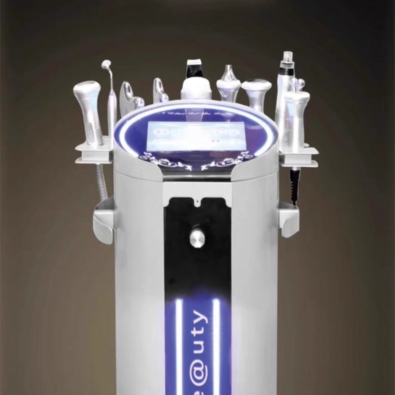 Silver Brown Large Bubble Skin Management Comprehensive Device, Small Bubble Beauty Salon Equipment, Specialized Oxygen Injection, Blackhead Removal, Comprehensive Whitening