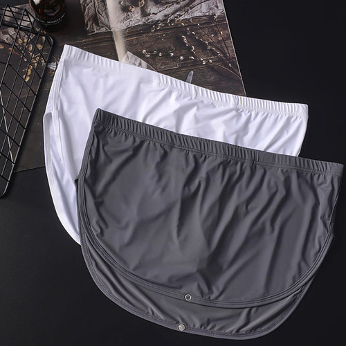 Amazon internet celebrity style men's detachable inner lining low-waisted ice silk boxer lining Arrow pants home pants one piece dropshipping