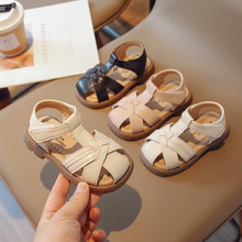中小童凉鞋宝宝软底学步鞋2023年夏季新款女童包头沙滩鞋一件代发