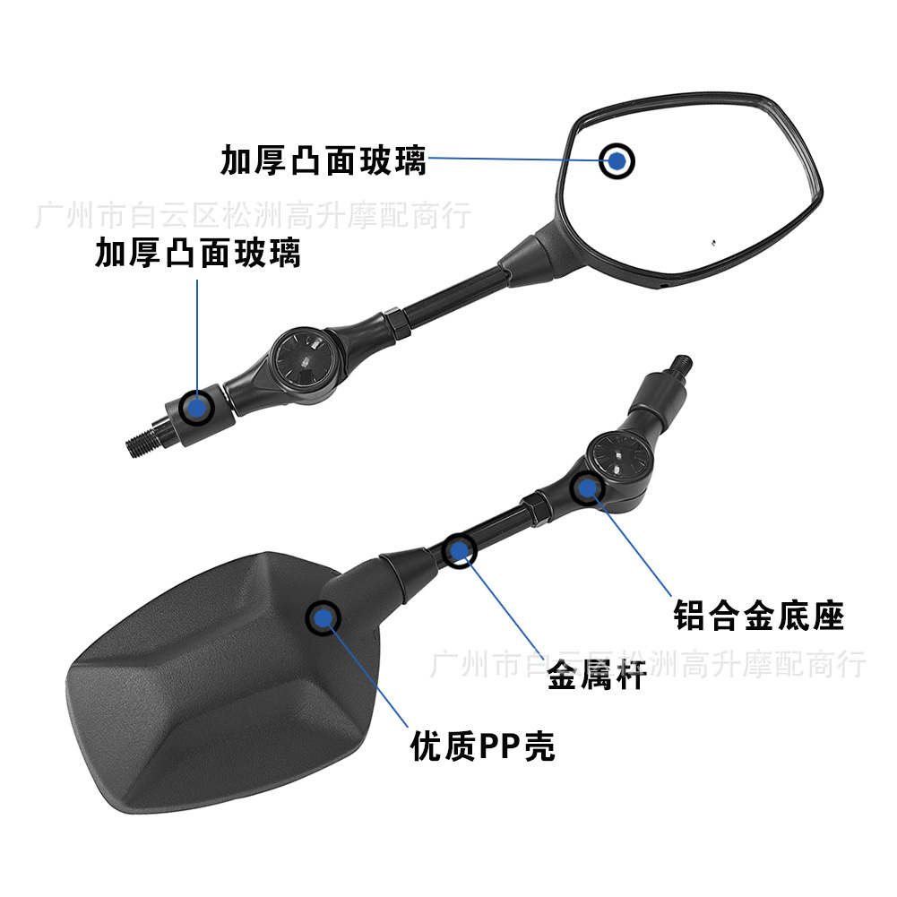 Suitable for Chunfeng Motorcycle 450MT CF400-8-8A rearview mirror, reflector, reversing mirror accessories