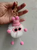 6cm-1 pink [light gold hardware] [35# lobster buckle + 30# flat circle + 4 sections o chain]