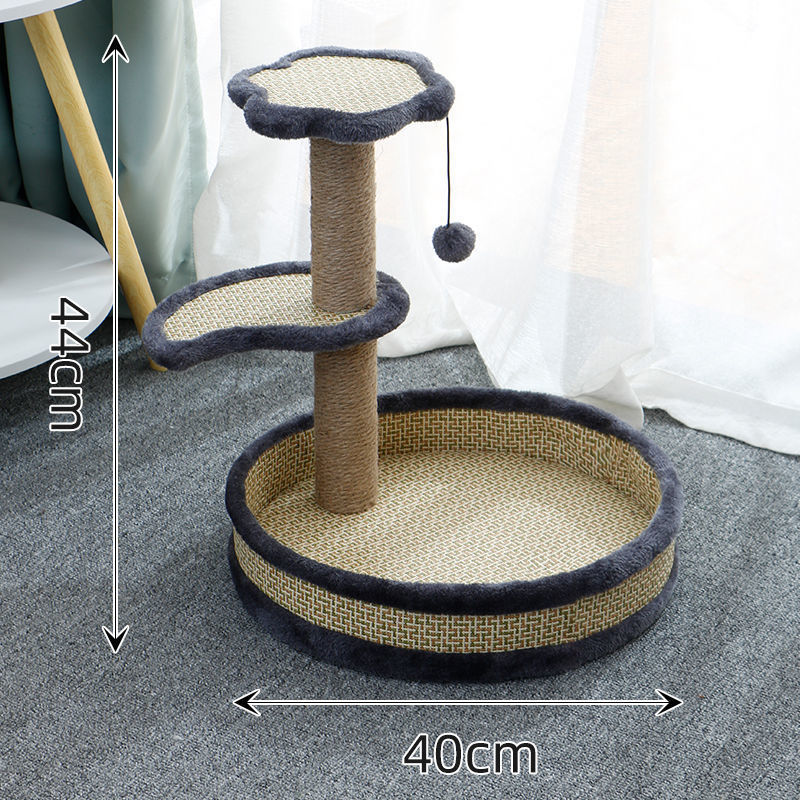 剑麻猫爬架实木猫抓柱树屋猫玩具猫抓板跳台猫咪窝猫架仙人掌四季|undefined