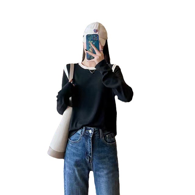 2023秋冬新作東門百合色系高弾ステッチで、快適で暖かい女性の5色のボトムシャツを作ります。