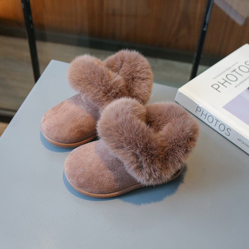 Kinderschneestiefel 2023 Winter Neue Mode Herren- und Damenbabys 0-3 Jahre alt Plüsch verdickte warme weiche Sohle_voghion.com